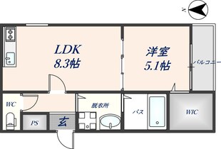 フジパレス吉田WESTの物件間取画像